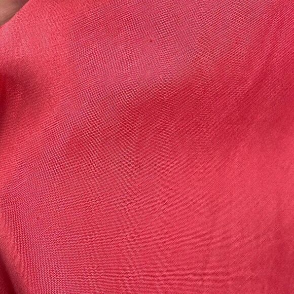 NEW Y2K Linen Blend Mermaid Hem Trumpet Hem Midi Skirt 4 Coral - Picture 9 of 9